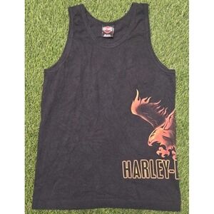 Harley Davidson Tank Top Small Flaming Eagle Smoky Mountain Tennessee USA Made